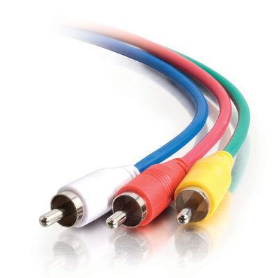 15ft CMG-Rated Composite Video with Stereo Audio Cable with Low Profile Connectors