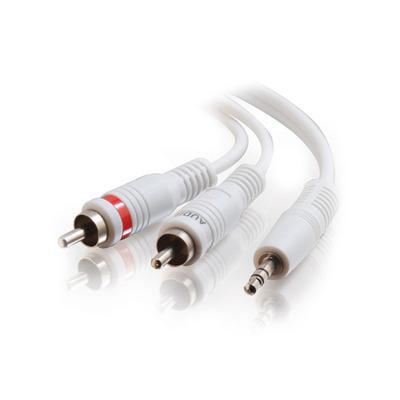 12ft One 3.5mm Stereo Male to Two RCA Stereo Male Audio Y-Cable - iPod(R) White