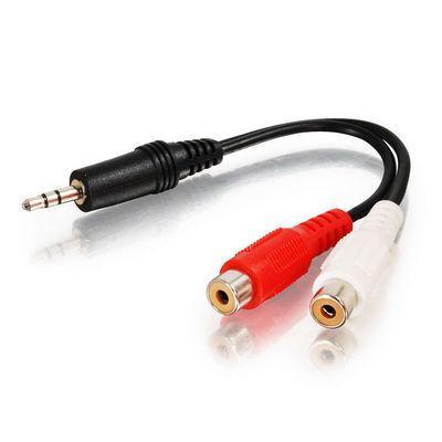 6in Value Series + trade, One 3.5mm Stereo Male To Two RCA Stereo Female Y-Cable