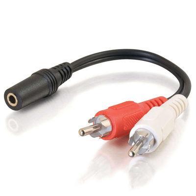 6in Value Series + trade, One 3.5mm Stereo Female To Two RCA Stereo Male Y-Cable