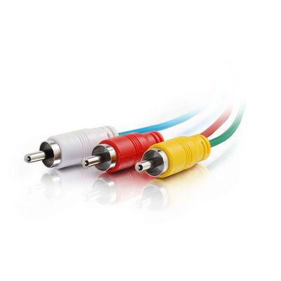 15ft Plenum-Rated Composite Video with Stereo Audio Cable with Low Profile Connectors