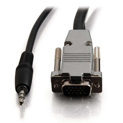 15ft Plenum-Rated HD15 UXGA, 3.5mm M/M Audio Cable