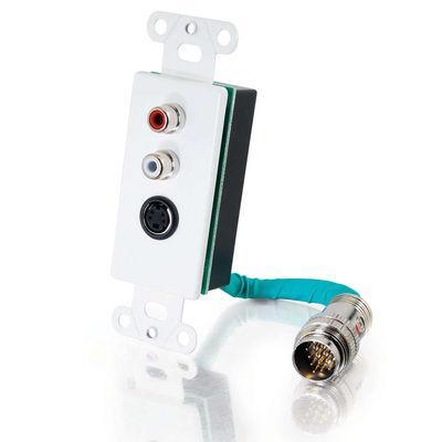 RapidRun(R) S-Video, Stereo Audio Wall Plate - White
