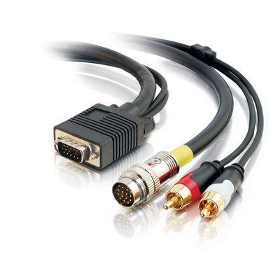 1.5ft RapidRun(R) HD15 Male, Stereo Audio Flying Lead