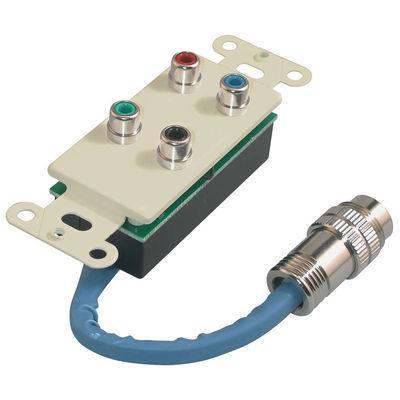 RapidRun(R) Component Video, S/PDIF Digital Audio Wall Plate - Ivory