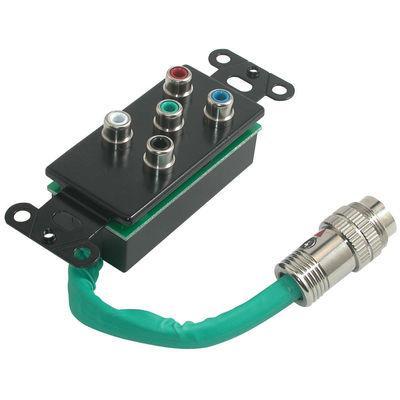 RapidRun(R) Component Video, Stereo Audio Wall Plate - Black