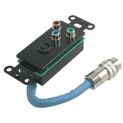 RapidRun(R) Component Video, S-Video Wall Plate - Black