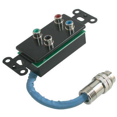 RapidRun(R) Component Video, S/PDIF Digital Audio Wall Plate - Black