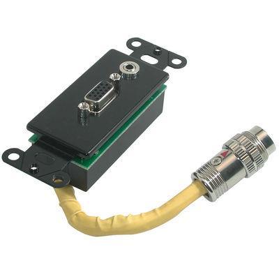 RapidRun(R) HD15, 3.5mm Stereo Audio Wall Plate - Black