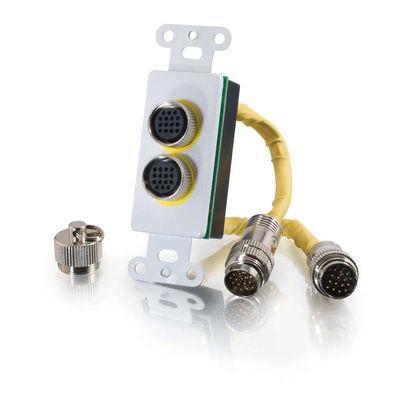 RapidRun(R) Dual Din 15, 15 Wall Plate - White