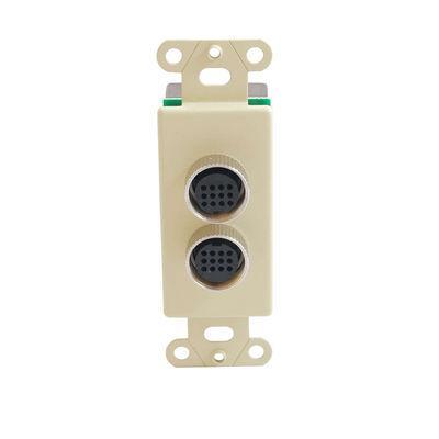 RapidRun(R) Dual Din 12, 12 Wall Plate - Ivory