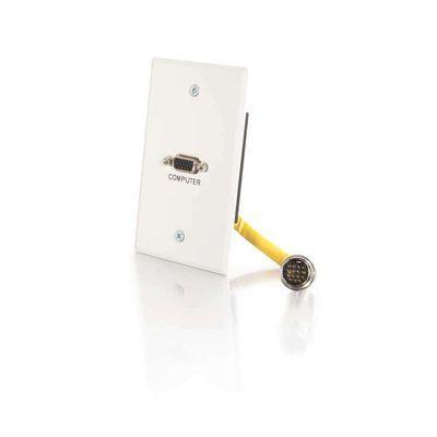 RapidRun(R) Single Gang Integrated HD15 - White Brushed Aluminum