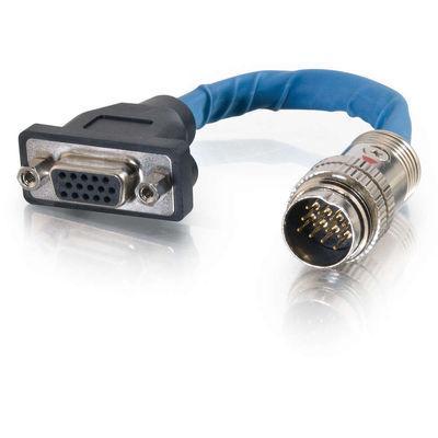 6in RapidRun(R) HD15 (RGBHV) Female Panel-Mount Lead