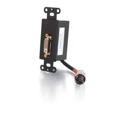 RapidRun(R) Digital DVI-I + trade, Passive Wall Plate - Black