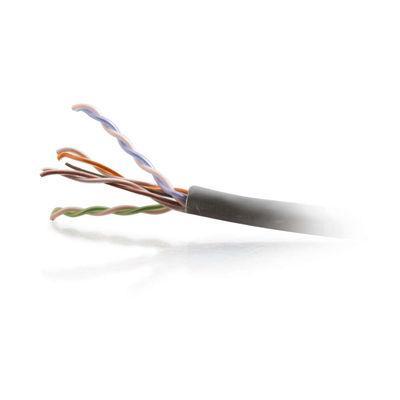 1000ft Cat6 550 MHz Solid Plenum-Rated Cable - Gray