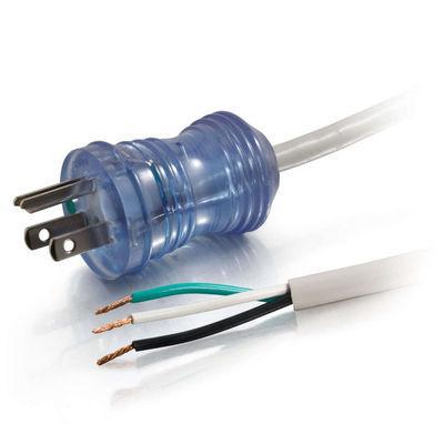 6ft 18 AWG Hospital Grade Power Cord (NEMA 5-15P to ROJ 125V) - Gray