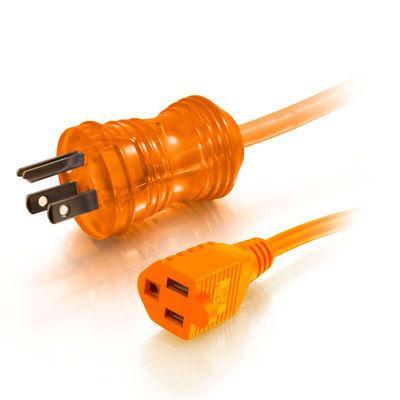 50ft 16 AWG Hospital Grade Power Extension Cord (NEMA 5-15P to NEMA 5-15R) - Orange