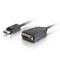 8in DisplayPort + trade, 1.1 Male to DVI-D + trade, Female Adapter Cable